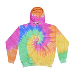 Unisex Tie-Dyed Full-Zip Hooded Sweatshirt