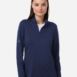 Women's Textured Stripe Quarter-Zip Pullover
