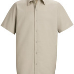 Men's Specialized Short Sleeve Pocketless Work Shirt