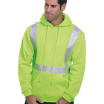 Unisex USA-Made Hi-Visibility Hooded Sweatshirt