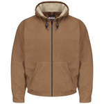 Men's Tall Brown Duck Hooded Jacket - EXCEL FR® ComforTouch