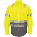 Men's Hi-Visibility Color Block Uniform Shirt - EXCEL FR® ComforTouch® - 7 oz.