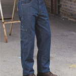 Men's Extended Sizes Flame Resistant Pre-Washed Denim Dungaree
