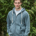 Unisex Vintage Fleece Full-Zip Hooded Sweatshirt