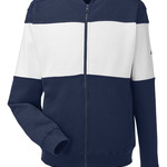 Unisex Anchor Fleece Colorblocked Bomber Jacket