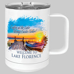 Premium Polar Camel 15 oz. White Vacuum Insulated Mug with Slider Lid