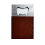 Credit Card Leatherette Bottle Opener 