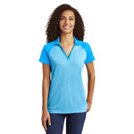 Ladies RacerMesh Raglan Heather Block Polo